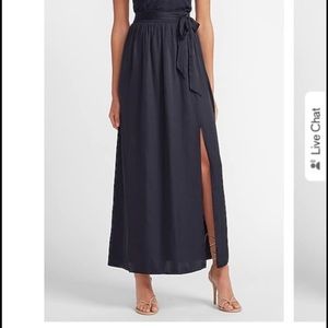 Express, maxi skirt with side slit. NWT